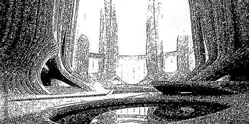 Abstract background. Monochrome texture. Image includes a effect the black and white tones.