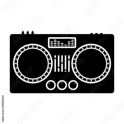 DJ mixer icon with volume control knob