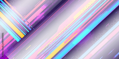 Retro-futurism abstract vector illustration, 80s and 90s inspired shapes, neon gradients, chrome-like highlights, bold geometric shapes, modern flat vector style, dark background.