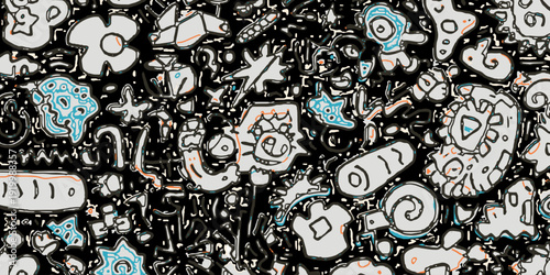 Collection of hand-drawn elements for concept design. Doodle illustrations. Vector illustrations. Vector illustrations, cute hand-drawn doodles, coloring pages.