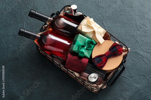 Gift basket with male acces...