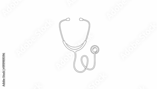Minimalist Stethoscope Outline Icon