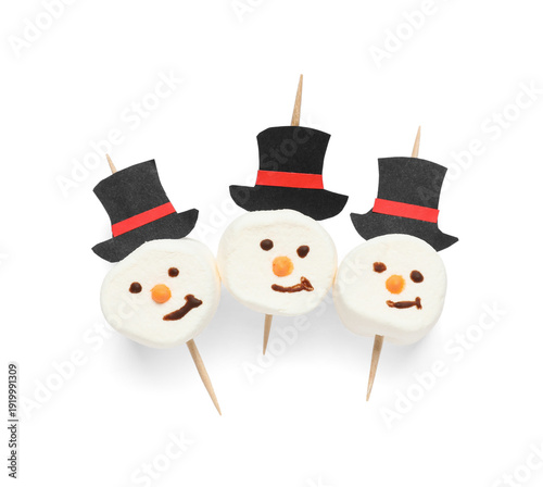 Snowmen made of tasty marsh...