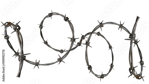 Quadro su tela Barbed wire letters, VO