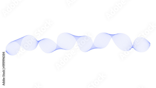 Abstract wave element for design. Digital frequency track equalizer. Vector illustration. Wave with lines created using blend tool. 