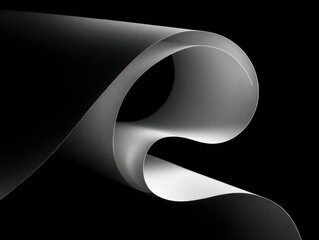 paper curl corner isolated on a black background