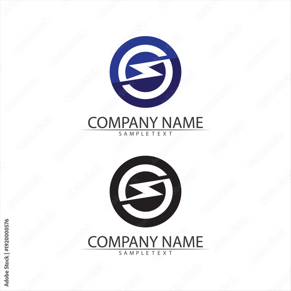 Fototapeta premium flash electric Vector lightning icon logo and symbols