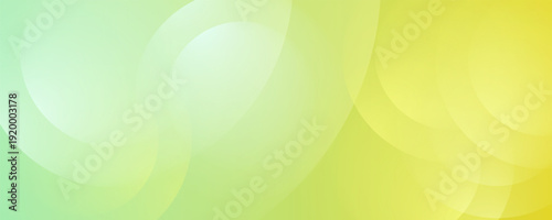 Minimalist banner background green and yellow gradations circle shape.modern
