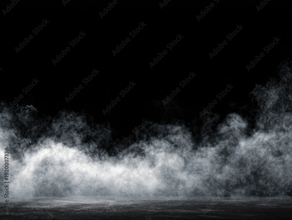 Fototapeta premium fog overlay element isolated on a black background