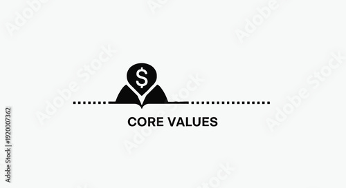 Financial core values represented by a dollar sign silhouette
