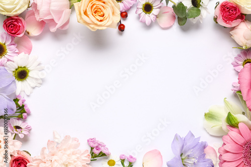 Frame made of different bea...