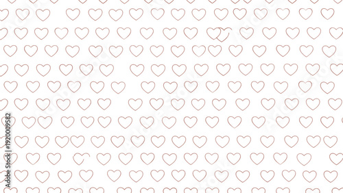 Subtle pattern of small white heart outlines arranged in rows on a white background for romantic theme designs.