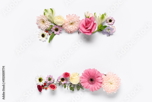Frame made of different bea...