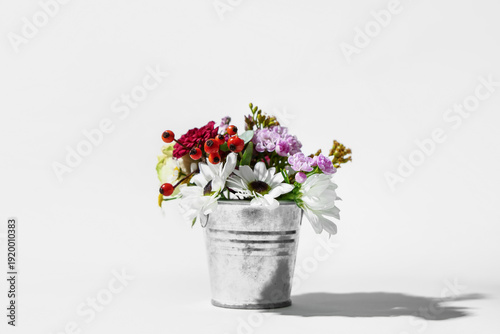 Small bucket with beautiful...