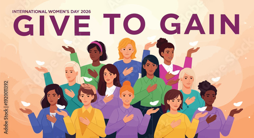 International Women’s Day abstract purple vector