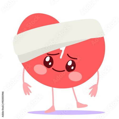 Friendly smiling heart char...