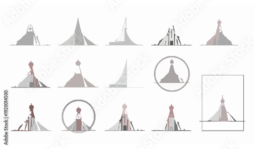 Minimal One Line Bangladesh National Monument Vector for Independence and Victory Day