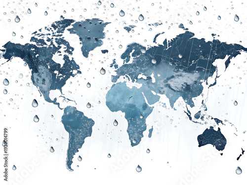 blue world map