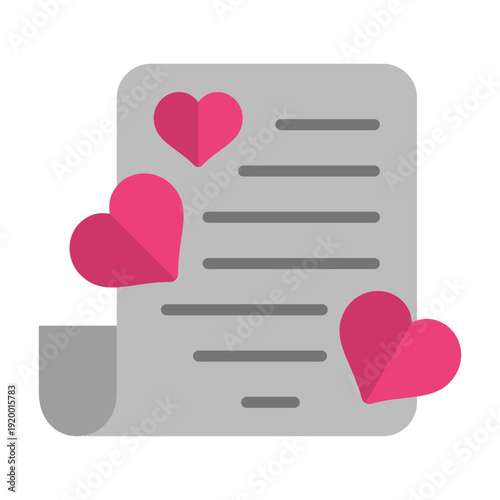 Romantic poem Vector Icon