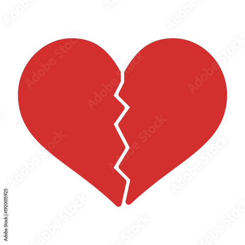 Broken Heart Vector Icon