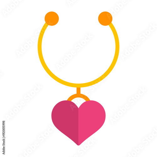 Heart Shaped Locket Vector Icon