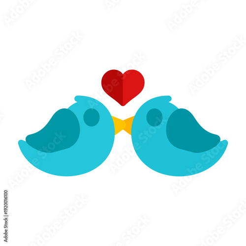 Lovebirds Vector Icon