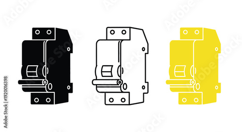 Three retro television sets in varied colors a bold silhouette