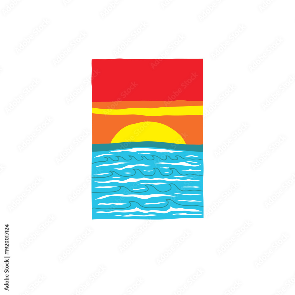 Obraz premium beach vector illustration