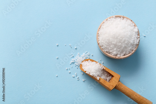 Wooden scoop and bowl with ...