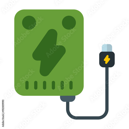 Portable charger Vector Icon