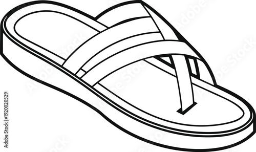 Summer Sandal Footwear Design. Casual Sandal for Men. Women Flat Sandal Style. Beach Sandal Pair Isolated. Leather Strap Sandal. Open Toe Sandal Style. Fashion Sandal Collection. Comfortable Summer