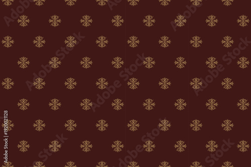 A seamless pattern of line art on a burgundy background, with an Eastern-Asian blend of styles, suitable for graphic design, contemporary clothing designs, and decorative art prints.