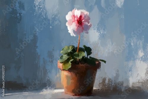 Quick Doodle of Flower in a Pot Messy Strokes Sketch Art Illustration Hand Drawn Design