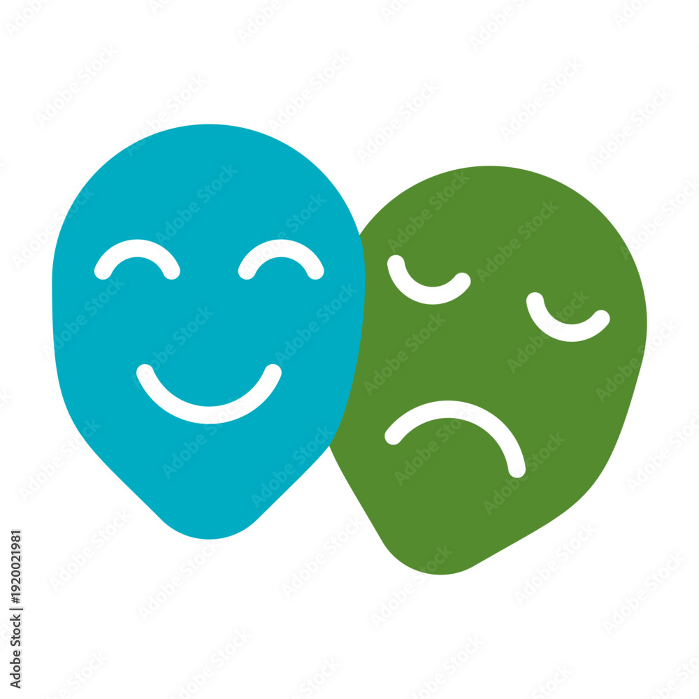 Fototapeta premium Theatre masks Vector Icon
