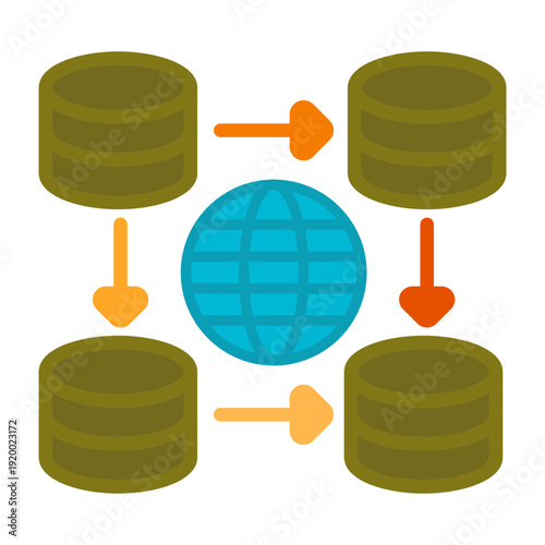 CDN (Content Delivery Netw Vector Icon