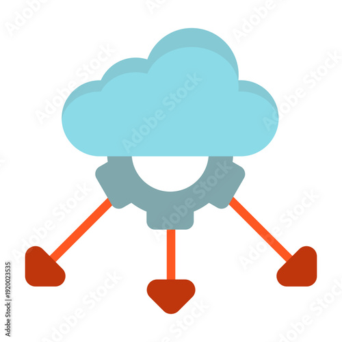 Network Load Balancing Vector Icon