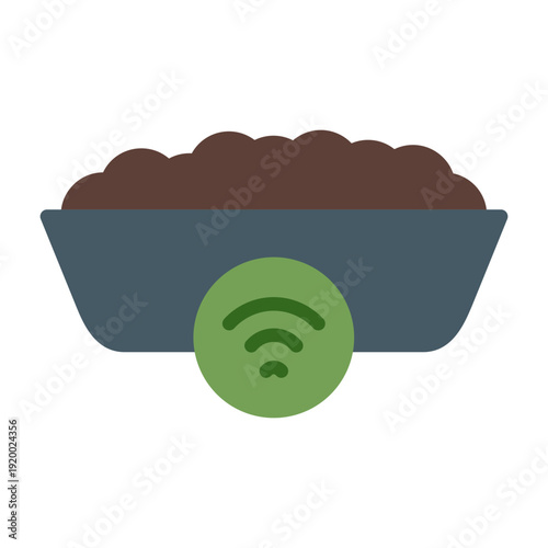 Smart Cat Litter Box Vector Icon