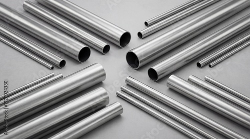 Stainless Steel Metal Pipes and Tubes of Various Diameters
