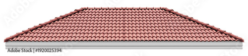 Hip roof red tile pattern