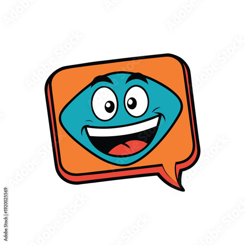 National tell a joke day blue laughing face inside orange speech bubble