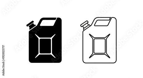 Fuel canister icon design vector illustration black and white Vector