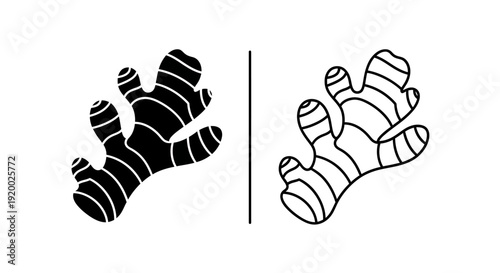 Minimalist hand gestures icon set, black and white hand symbols design Vector