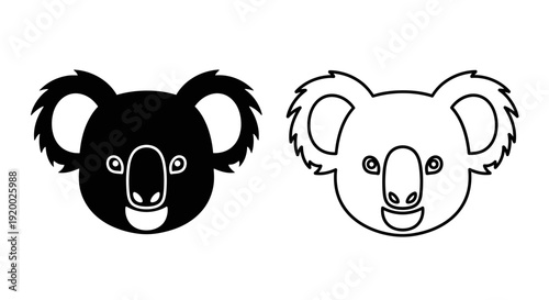 Koala bear silhouette design vector art illustration Vector
