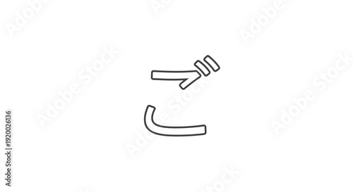 Japanese Hiragana Character 'go' - Simple Line Art