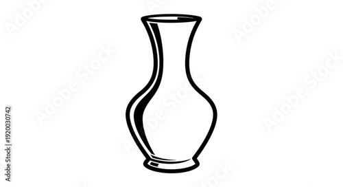 glass vase on white background