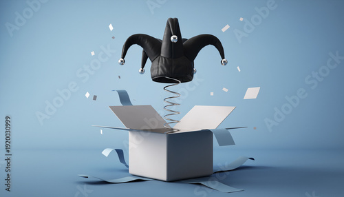 An abstract 3d illustration featuring a cartoon character person working on a laptop computer keyboard in an office to represent a modern business technology and web communication concept