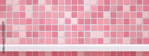 Background bathroom pink for kitchen product shelf and wall tile 3d. Pool rose simple for pattern gold light and ceramic base mosaic. Background minimal shower for kitchen podium platform.