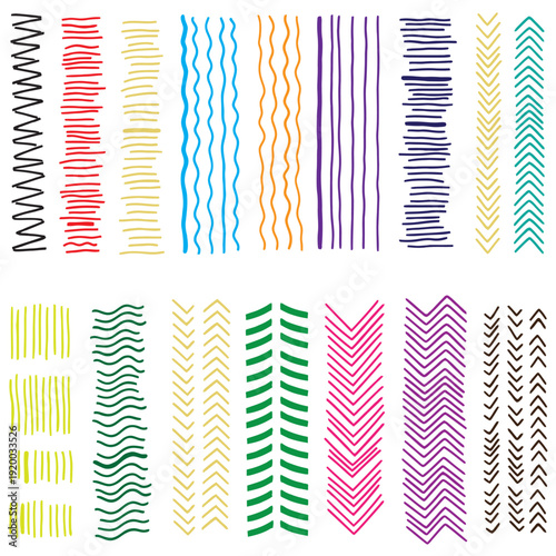 Collection of colorful tie patterns and designs