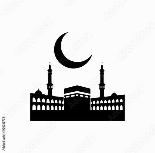 Minimal Ramadan Makkah Skyline