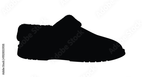 Black sneaker profile a simple and modern shoe silhouette